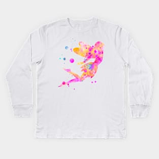 Fairy Watercolor Painting 3 Kids Long Sleeve T-Shirt